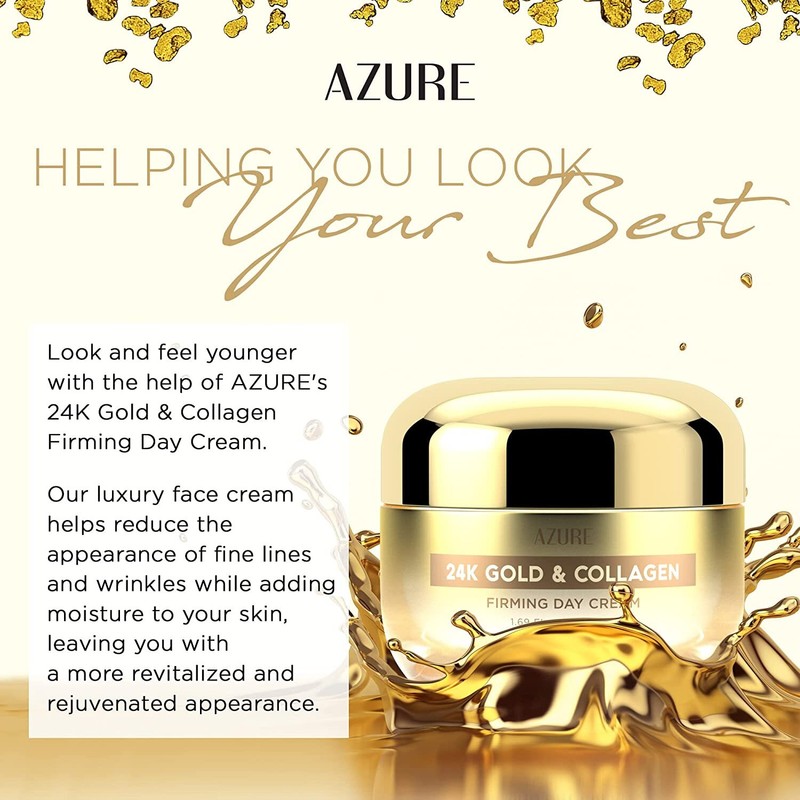 AZURE 24K GOLD& COLLAGEN FIRMING DAY CREAM LIFTING,MOISTU