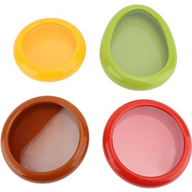 Zunate 4 Recipientes de Silicona para Almacenamiento de Alimentos, Caja Organizadora Hermética para Refrigerador para Aguacate, Cebolla, Tomate, Juego de Recipientes de Cocina Versátiles y