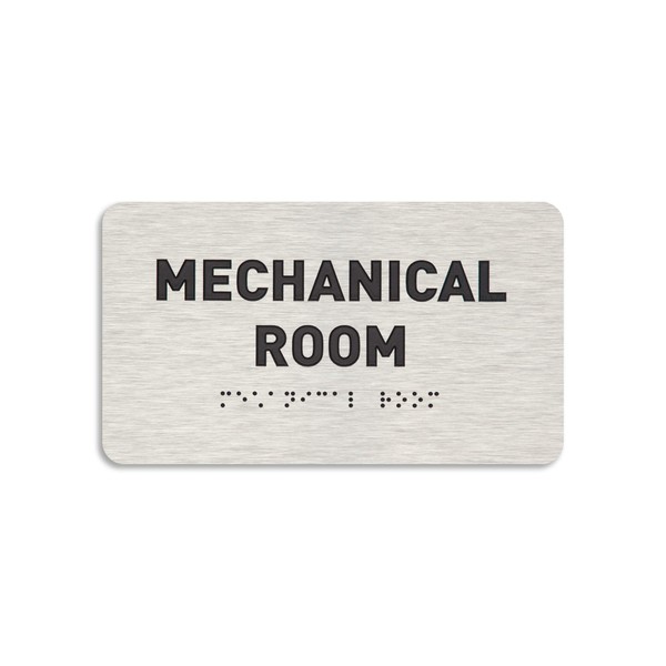 Mechanical Room Sign - ADA Compliant Utility Sign, Raised Letters,