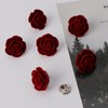 6 Pcs Red Rose Brooches Resin Floral Lapel Pins for