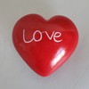 Purity Style Red Soapstone Love Heart Ornament