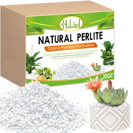 Halatool 10 QT Perlite 3-6 mm Horticultural Organic Perlite Bulk for Plants Natural Potting Soil Mix Additive for Indoor & Outdoor Planting
