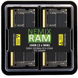 NEMIX RAM 16GB (2X8GB) DDR4 2933MHZ PC4-23400 2Rx8 1.2V 260-PIN ECC SODIMM KIT