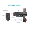 NEEWER 3-Wheels Wireless Video Camera Dolly, 3-Speed Motorized Electric Track