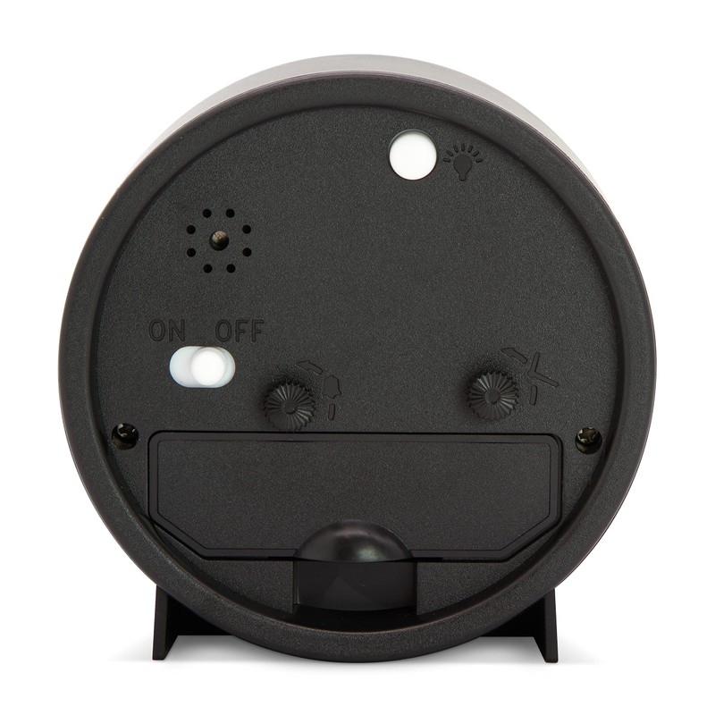 Acctim Gaby Small Analogue Contemporary Bedside Alarm Clock (Black)