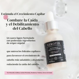 K Kerotin Suero Para El Crecimiento Del Cabello Con Aceite De Ricino Para La Caída Del Cabello En Mujeres, Bloqueador De Dht, Promueve El Cuidado Del Cuero Cabelludo Y Cabello Más Grues