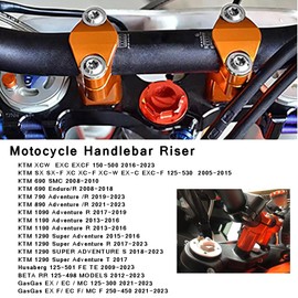 Duke 2016-2023 Handlebar Risers Bar Mounts Clamps Fit for 125-530 EXC SXF SX XC XCF XCW EXCF Duke 690 SMC Enduro/R 790 890 1090 1190 1290 Adventure /R/S -2pcs / Orange