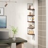 Love-KANKEI Corner Shelf Wall Mount of 5 Tier, Rustic Wood