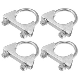 Hihaha Round U Bolt Muffler Exhaust Clamps for Car / 1.65" ID 42mm / 4 Pcs