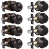 Probrico 4Pack Oil Rubbed Bronze Door Knob and Single Cylinder