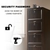 JMIATRY 4 Set Combination Cam Lock 1-1/8 Inch Cylinder Password