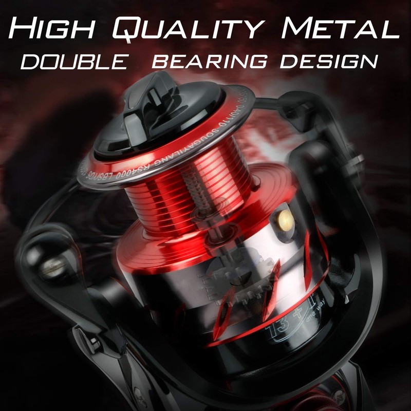 Sougayilang Spinning Reels Light Weight Ultra Smooth Powerful Fishing Reel