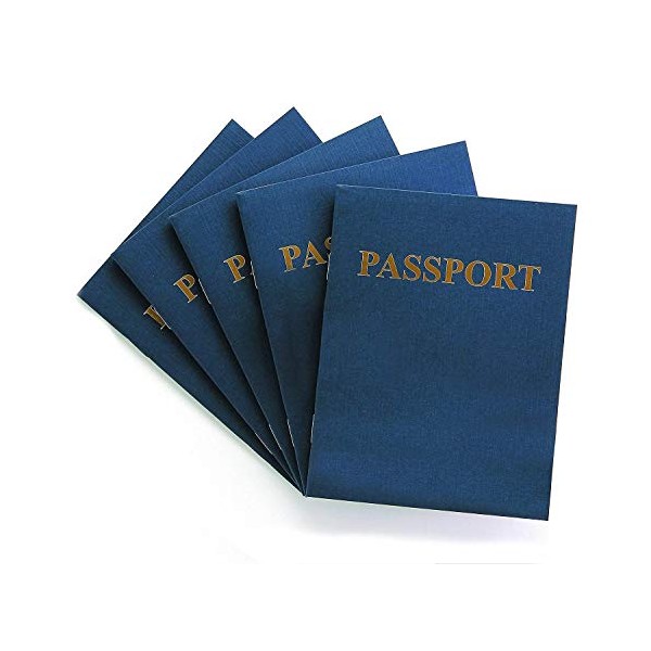 Hygloss Products Blank Passport Book - Fun Pretend Activity for Kids - Great for Classrooms & Parties - Little Travelers Pocket Journal - 24 Blank Pages - 4 Â¼â X 5 Â½â - Pack of 12 Books