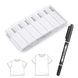 LEMESO 100 Piezas Etiquetas para Ropa Personalizadas Lavables Etiquetas Termoadhesivas para Planchar Marcador de Ropa Gorra Mochilla