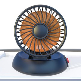 USB Fan for Car,Strong Airflow Cooler Single Head | Foldable Vehicle Cooling Fan, 3 Speeds, for SUVs, RVs, Trucks, Sedans, Cruises, USB Powered