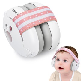 Laudexua Baby Ear Protection, Noise Cancelling Headphones for Babies and Toddlers Up to 36 Months, Comfortable Infant Ear Muffs for Effectively Hearing Protection and Help Sleep (Pink)