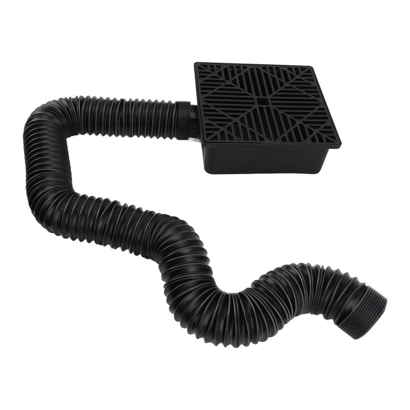 Black Gutter Downspout Extensions Catch Basin Low Profile Downspout Extender
