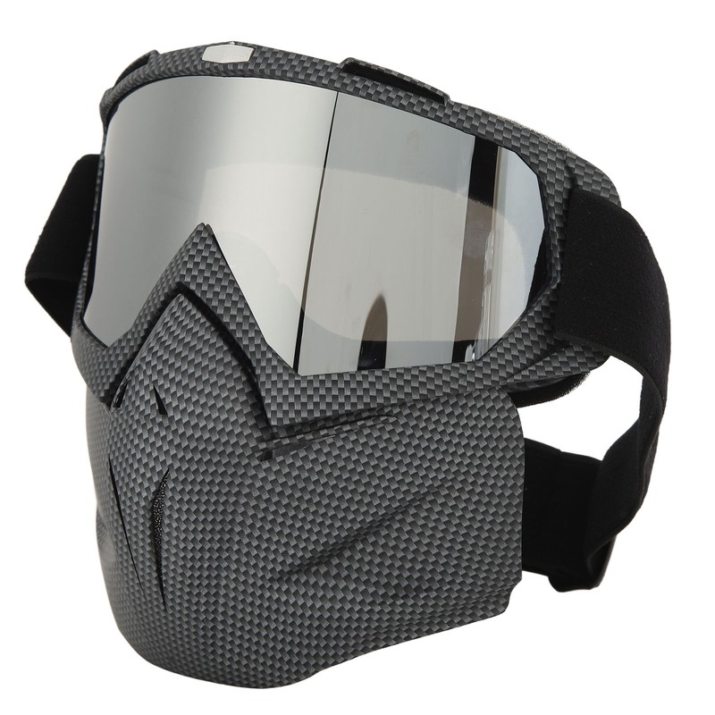 Motorcycle Face Mask Goggles Dust Wind UV Proof Riding Glasses