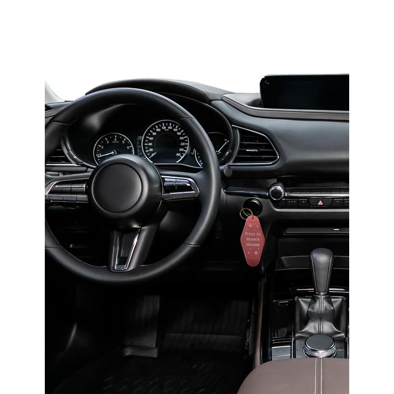 Retro Style 'Keys to Mom's House' Motel Keychain, Pink, Vintage