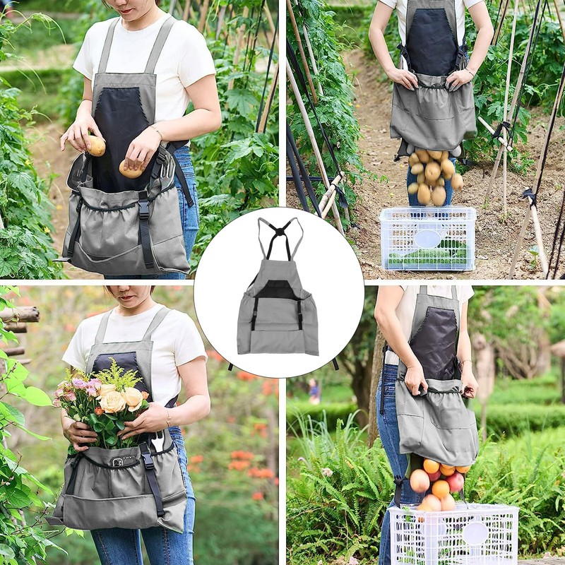 Harvest Bag Fruit Picking Apron Large Capacity Oxford Cloth Quick
