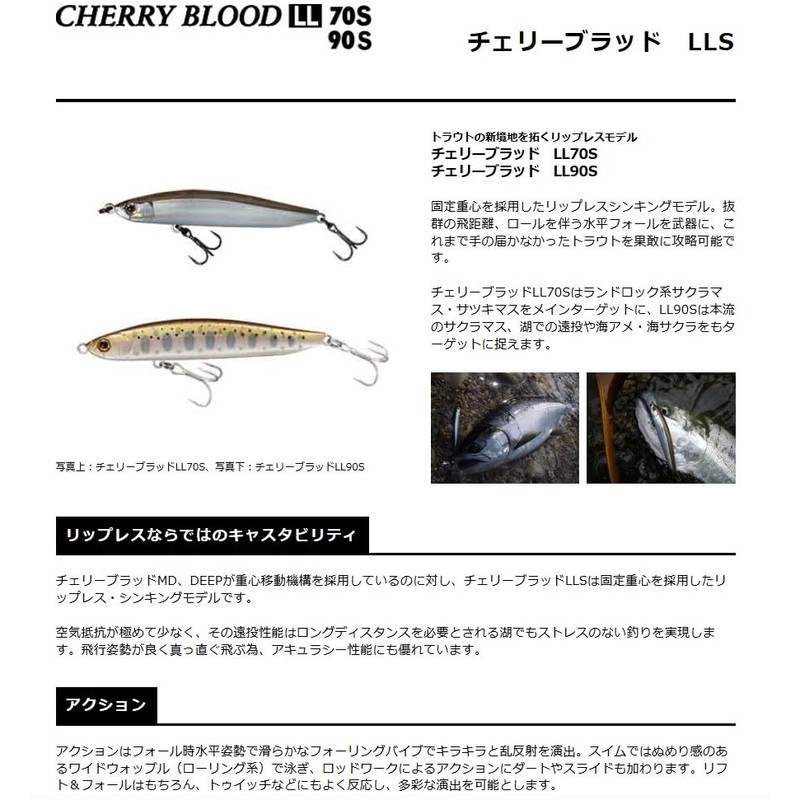 Smith (SMITH LTD) Minnow Cherry Blood LL S 2.8 inches