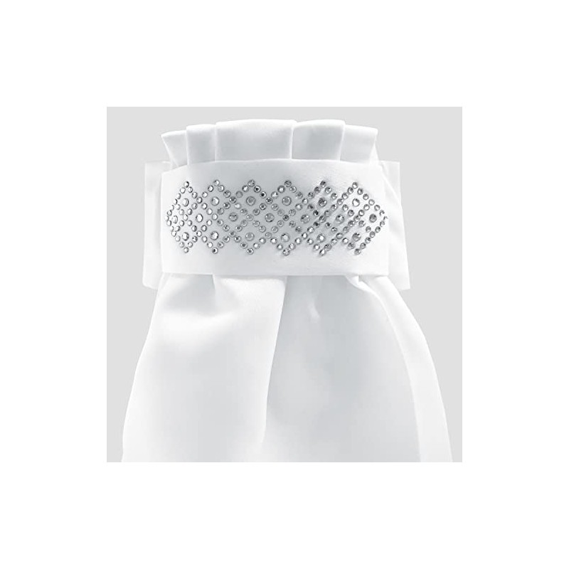 Equetech Deluxe Ready-Tied Stocks - Solitaire White