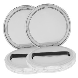 SAFIGLE 5G Portable Loose Powder Container Set 2pcs Makeup Powder Box with Puff Travel-Friendly Foundation Case for Cosmetic Use