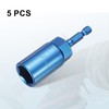sourcing map 5pcs Nut Driver 17mm Hex Drive Socket CR-V