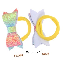LIFKOME 2 Pcs Children's Bow Hair Tie Hair Ties for Hair Ties Bow Hair Ties Hair Ties for Elastic Ponytail Holders for Hair Ties Bow Elastic Hair Ties Fabric