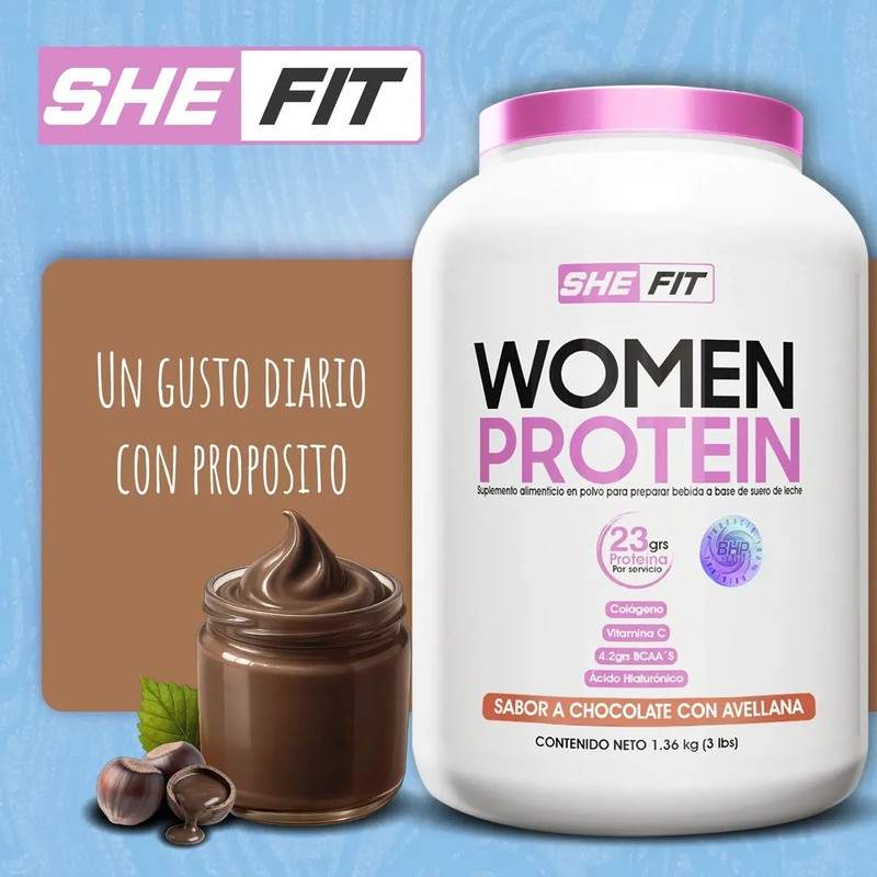 Bhp Women Protein Choco Avellana Low Carb Suero Leche 3lb