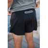 Burlebo Men's Running Shorts with Built-in Liner Black