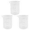 Bivethoi 3 Pack Plastic Beakers, Low Form Graduated Measuring Beakers