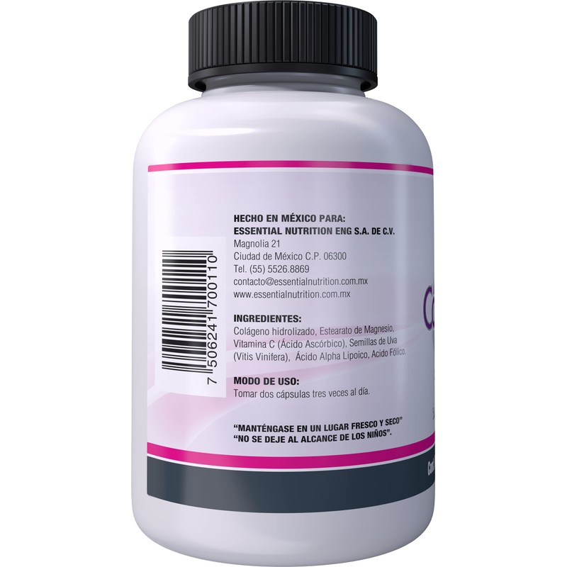 Essential Nutrition, Colágeno Plus 90 Cápsulas de 500 mg