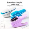 Staple-free stapler, mini cute book manual stapler machine for brochures,
