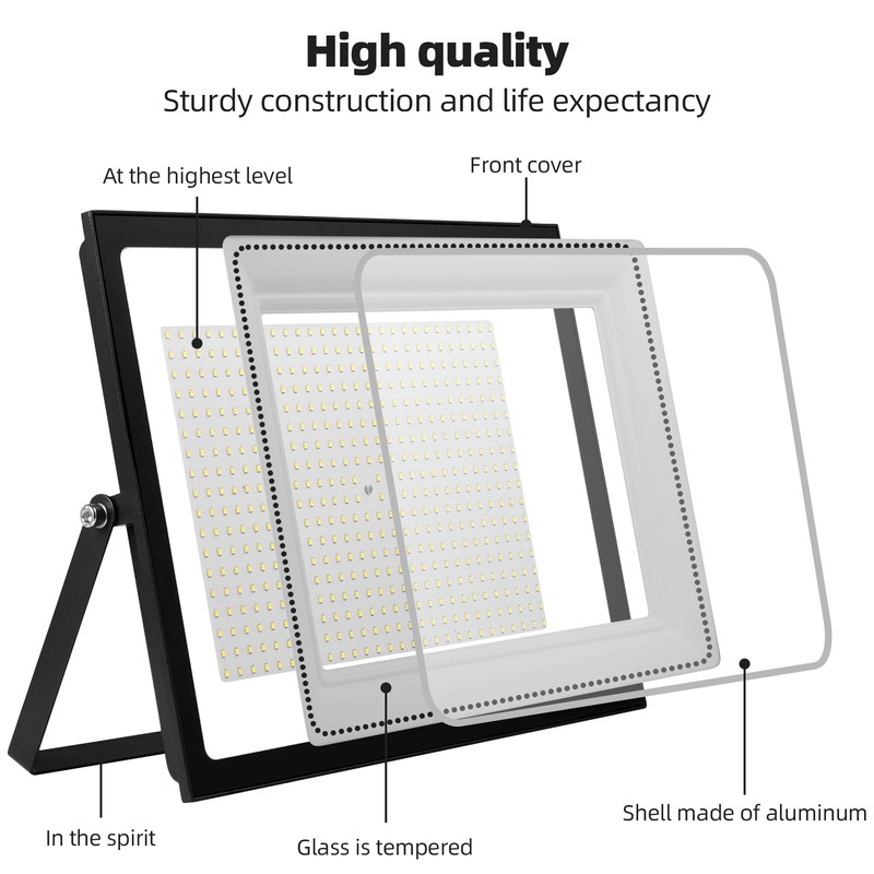 wowspeed 500W LED Flood Light Outdoor, Super Bright 50000LM 6000K