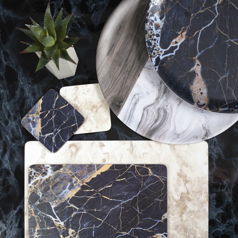 Creative Tops 5234294 'Grey Marble' Premium Printed Drinks Coasters with