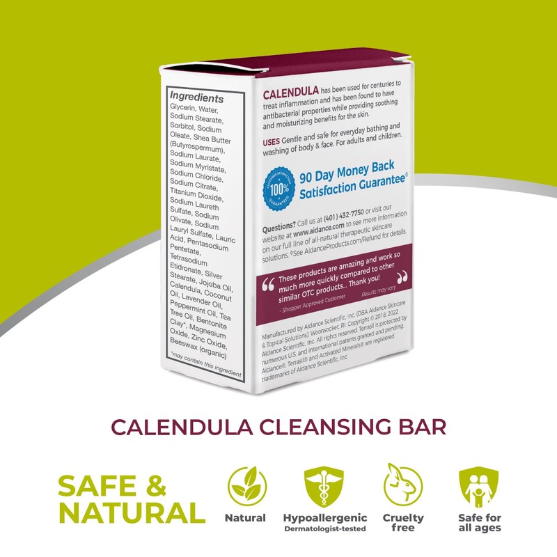 terrasil Calendula Soap Bar - Relief for Irritated & Itchy