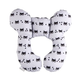 Vocheer Baby Travel Pillow Head Neck Support Pillow for Car Seat Newborn Pram Car Seat Liner Pillow for 0-1 Year Old Baby, grey