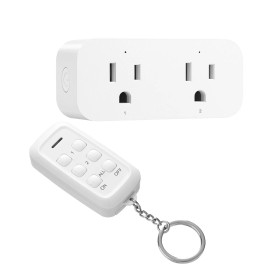 DEWENWILS 2 Independent Remote Control Outlet ,Wireless Sockets Turn ON / OFF