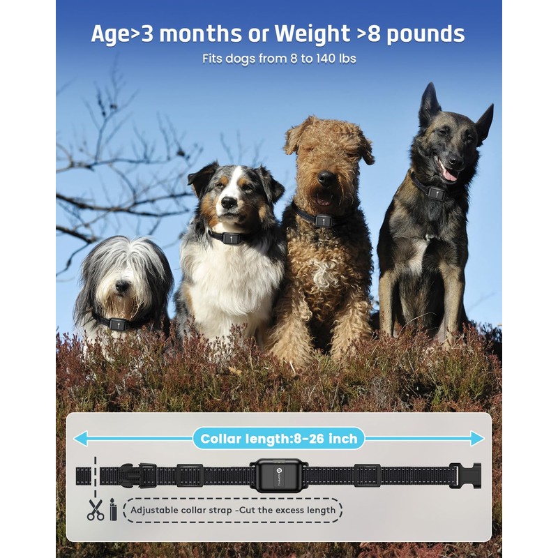 Dog Training Collar with Remote, 4200Ft Remote Electronic Dog Shock