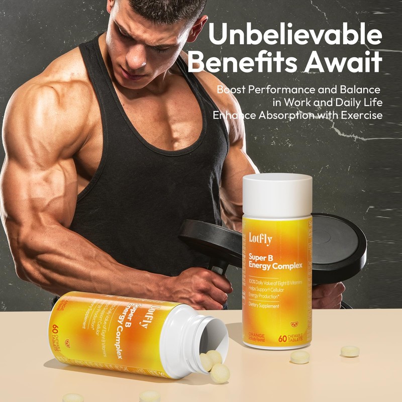 LOTFLY Vitamin B Complex with B1, B2, B3, B5, B6,