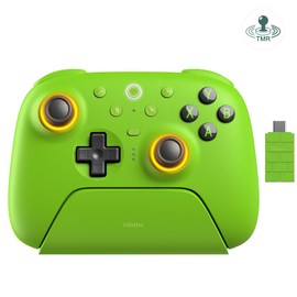 8BitDo Ultimate 2 Wireless Controller for Windows, Android,Steam Deck, TMR Joysticks, 1000Hz Polling Rate, Tactile/Hall Triggers, Motion Control, Programmable Back Paddle Buttons & L4/R4 Bumpers,Green