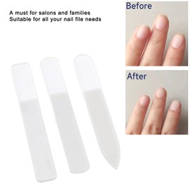 3Pcs Glass Nail Files, Professional Nail File, Glass Nail Buffer Shiner with Storage Case, Manicure Nail Care for Women Girls