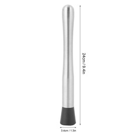 Fdit Practical Stainless Steel Pestle Cocktail Muddler Durable Ice Muddler Hammer Beverage Blender