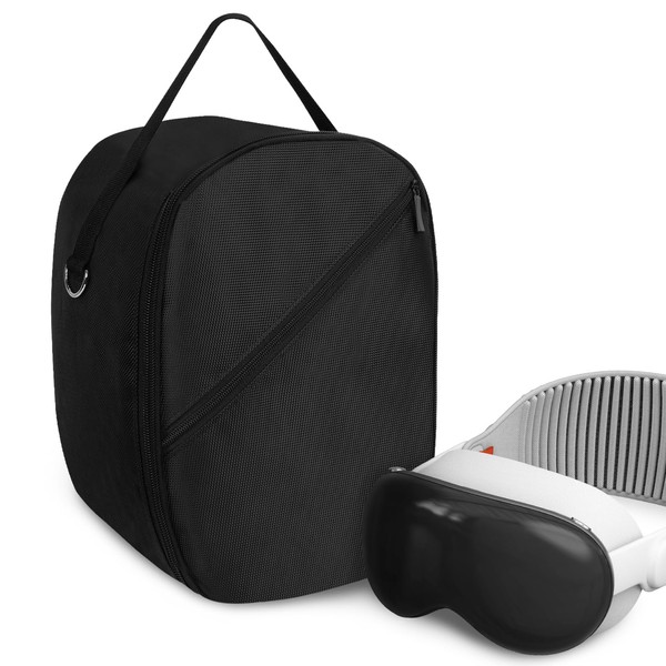 GEEKRIA VR Headset Carrying Case Compatible with Vision Pro, Softshell