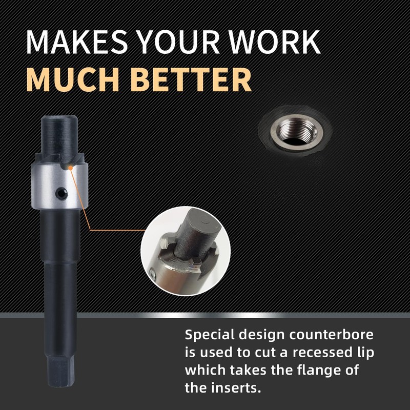SENNMONN M14X1.5 Thread Repair Kit with Insert HSS Drill, Tap,
