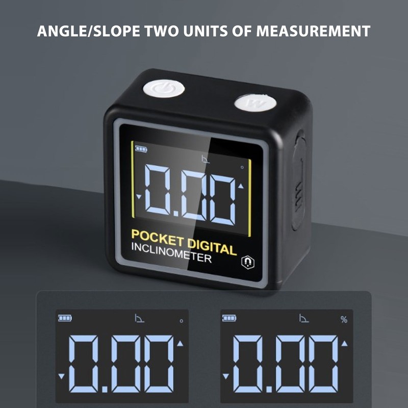 Pocket Digital Inclinometer Protractor Magnetic Angle Finder Measuring Tool for