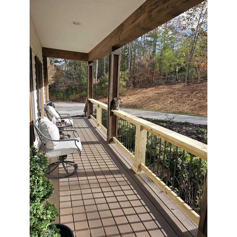 Fojely 51 Pack Deck Balusters 32.25"x1" Strip Baluster, Black Metal