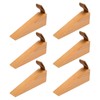 6pcs Door Stopper Wedge Polished Glossy Compact Wooden Firefighter Door