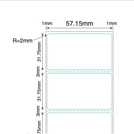 Etiquetas Térmicas Directas 2.25×1.25 PuLG. (rollo Con 1000) Color Café